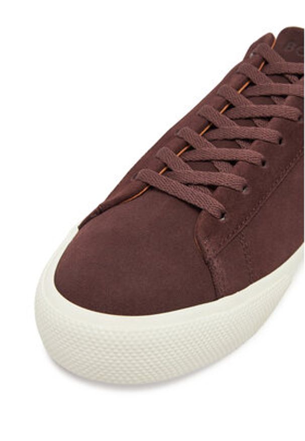 BOSS Sneakersy Aiden 50536521 Bordowy. Kolor: czerwony. Materiał: zamsz, skóra