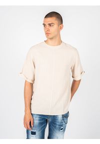 Xagon Man T-Shirt "Over" | P2308 2V6 3000 | Mężczyzna | Beżowy. Kolor: beżowy. Materiał: len, wiskoza. Długość rękawa: krótki rękaw #4