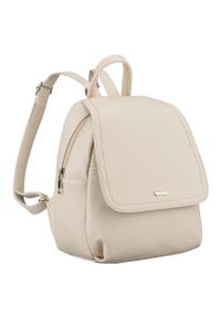 ROVICKY - Miejski plecak damski ze skóry ekologicznej w jasnobeżowym kolorze Rovicky R-6739. Kolor: beżowy. Materiał: skóra ekologiczna. Wzór: gładki. Styl: elegancki #1