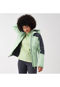 Regatta - Kurtka turystyczna zimowa damska Highton ze stretchem. Kolor: zielony, szary, wielokolorowy. Materiał: materiał. Sezon: zima. Sport: turystyka piesza #1