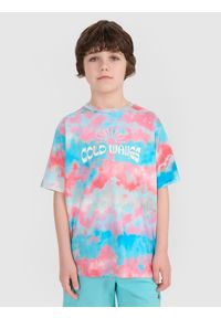 4f - 4F T-shirt oversize z nadrukiem chłopięcy - multikolor 152 (11-12 lat). Okazja: na co dzień. Kolor: wielokolorowy. Materiał: bawełna, materiał, jersey. Długość rękawa: krótki rękaw. Długość: krótkie. Wzór: nadruk. Sezon: lato. Styl: klasyczny, sportowy, casual