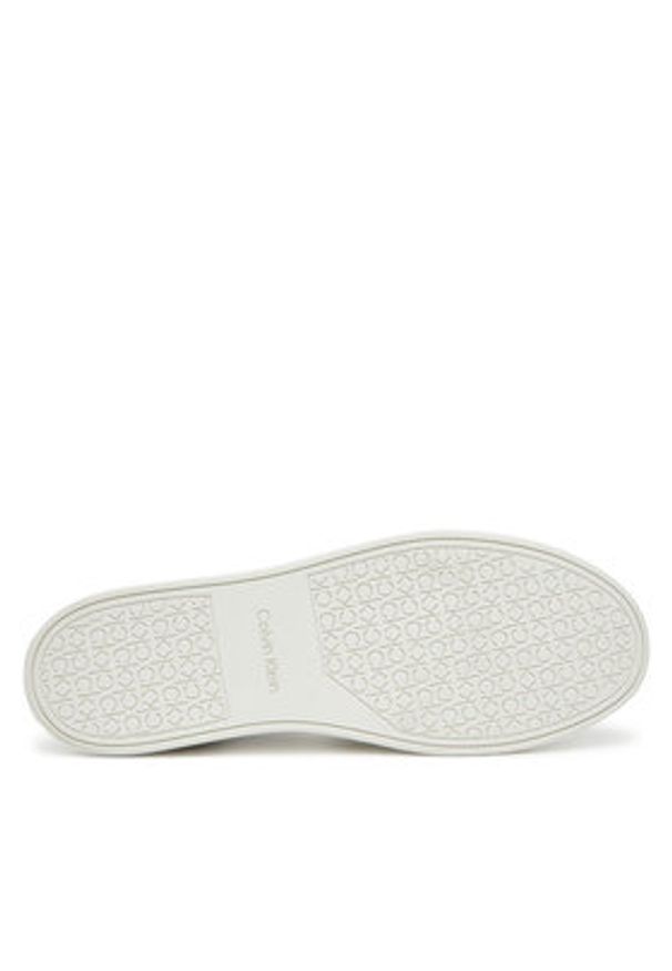 Calvin Klein Sneakersy Clean Cup Low Lace Tape HM0HM01898 Biały. Kolor: biały. Materiał: skóra