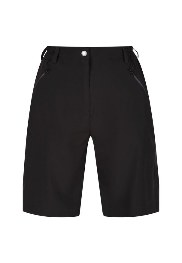 Regatta - Xert damskie spodenki. Kolor: fioletowy, wielokolorowy, czarny. Materiał: poliester, elastan. Sport: turystyka piesza