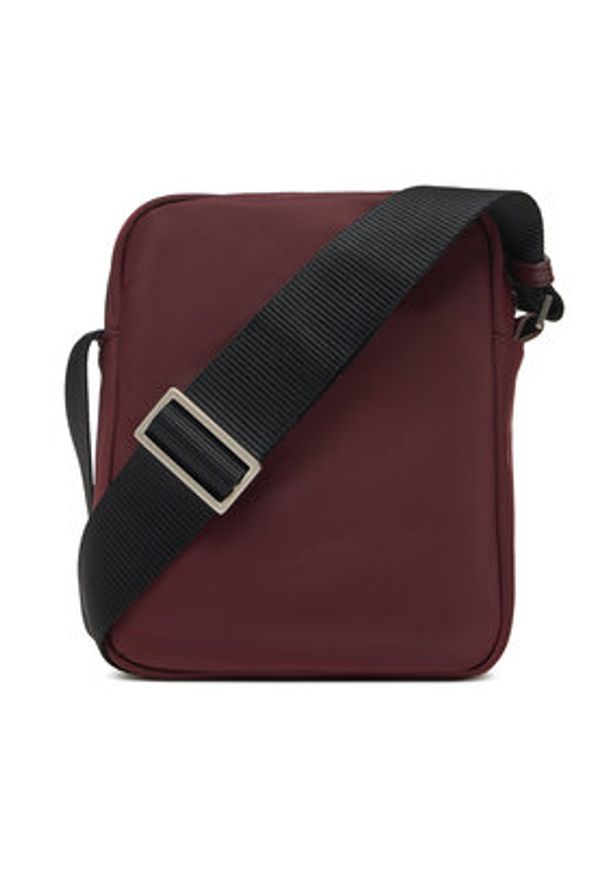 Calvin Klein Saszetka Sleek Reporter LV04D3180G Bordowy. Kolor: czerwony. Materiał: materiał