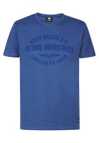 Petrol Industries T-Shirt M-3030-TSR609 Niebieski Regular Fit. Kolor: niebieski. Materiał: bawełna