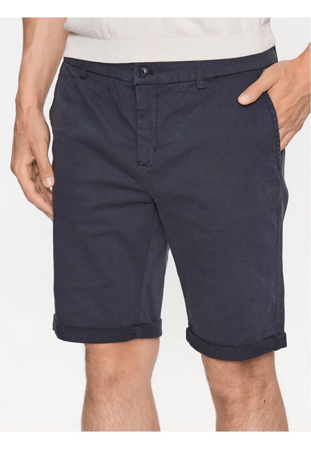 Lindbergh Szorty materiałowe 30-505044 Niebieski Slim Fit. Kolor: niebieski. Materiał: bawełna