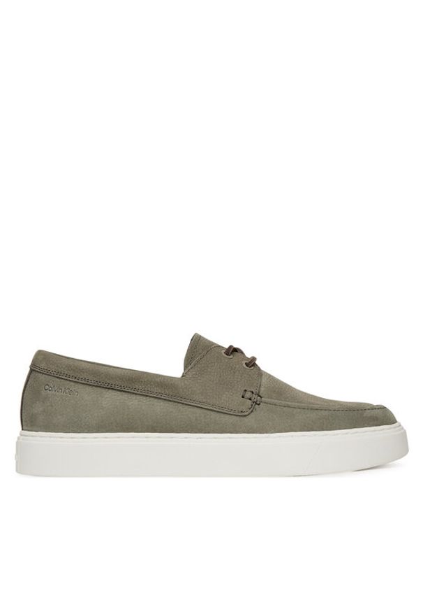 Calvin Klein Półbuty Hybrid Lace Up Boat Nu HM0HM01892 Szary. Kolor: szary. Materiał: zamsz, skóra
