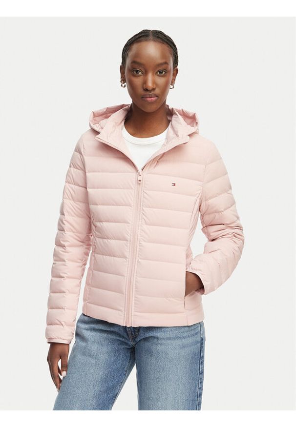 TOMMY HILFIGER - Tommy Hilfiger Kurtka przejściowa WW0WW47753 Różowy jasny Slim Fit. Kolor: różowy. Materiał: syntetyk