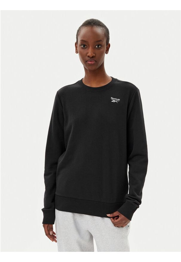 Reebok Bluza 100012552 139-18-00 Czarny Regular Fit. Kolor: czarny. Materiał: bawełna