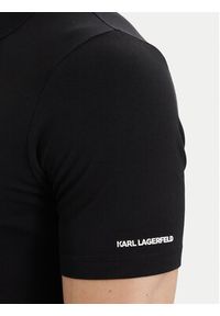 Karl Lagerfeld - KARL LAGERFELD Polo 745024 563221 Czarny Regular Fit. Typ kołnierza: polo. Kolor: czarny. Materiał: bawełna #3