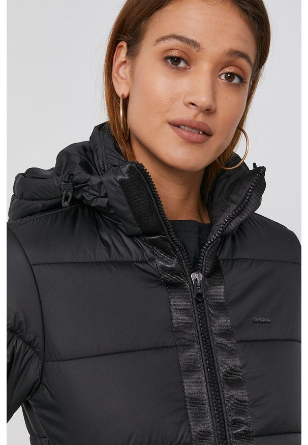 G-Star RAW - G-Star Raw Kurtka kolor czarny zimowa. Okazja: na co dzień. Kolor: czarny. Materiał: materiał. Wzór: gładki. Sezon: zima. Styl: casual