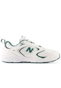 Buty unisex New Balance ML408T - białe. Kolor: biały. Materiał: syntetyk, materiał. Szerokość cholewki: normalna. Sezon: lato. Sport: turystyka piesza #1