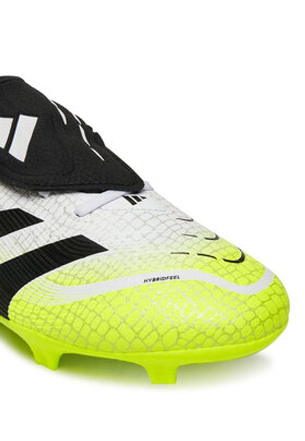 Adidas - adidas Buty do piłki nożnej Predator League Fold-Over Tongue JI1111 Biały. Kolor: biały. Materiał: skóra