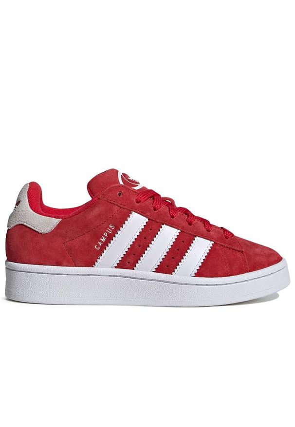 Adidas - Buty młodzieżowe adidas Originals Campus 00S IG1230 - czerwone. Kolor: czerwony. Materiał: zamsz, skóra, materiał, guma. Szerokość cholewki: normalna. Model: Adidas Campus. Sport: koszykówka
