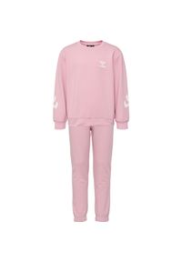 Dres dla dziewczynki Hummel Venti. Okazja: na uczelnię. Kolor: różowy. Materiał: dresówka. Styl: młodzieżowy, sportowy #1