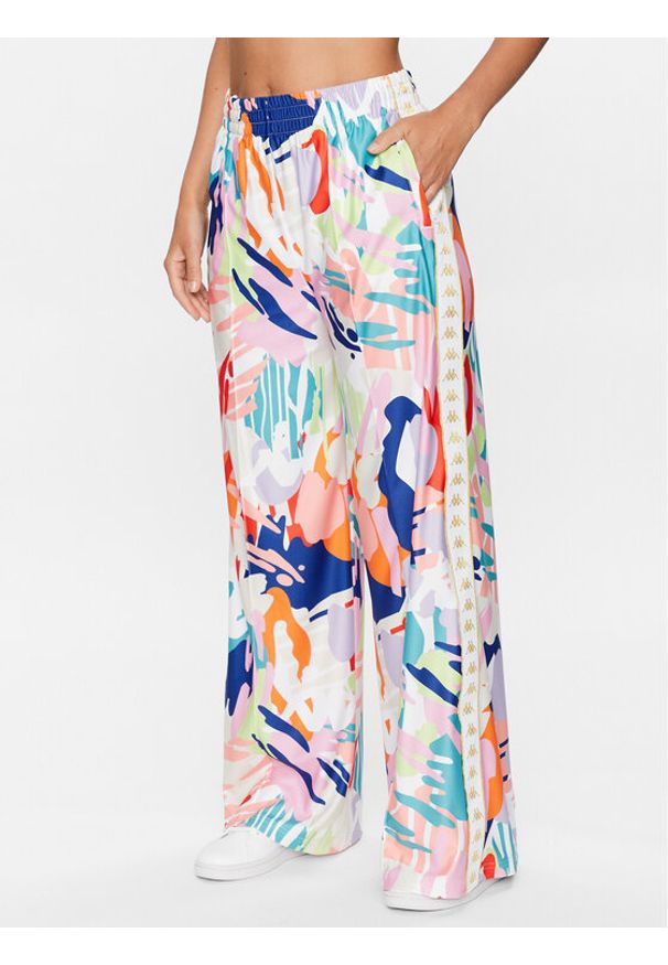 Kappa Spodnie dresowe 313030 Złoty Loose Fit. Kolor: złoty. Materiał: syntetyk, dresówka