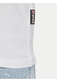 SCHOTT N.Y.C. T-Shirt TSCASUALV Biały Regular Fit. Kolor: biały. Materiał: bawełna #5