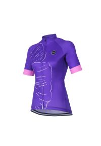 MADANI - Koszulka rowerowa damska madani. Kolor: fioletowy, wielokolorowy, czarny