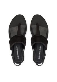 Calvin Klein Jeans Sandały Flat Sandal Toepost Dc YW0YW01344 Czarny. Kolor: czarny #6