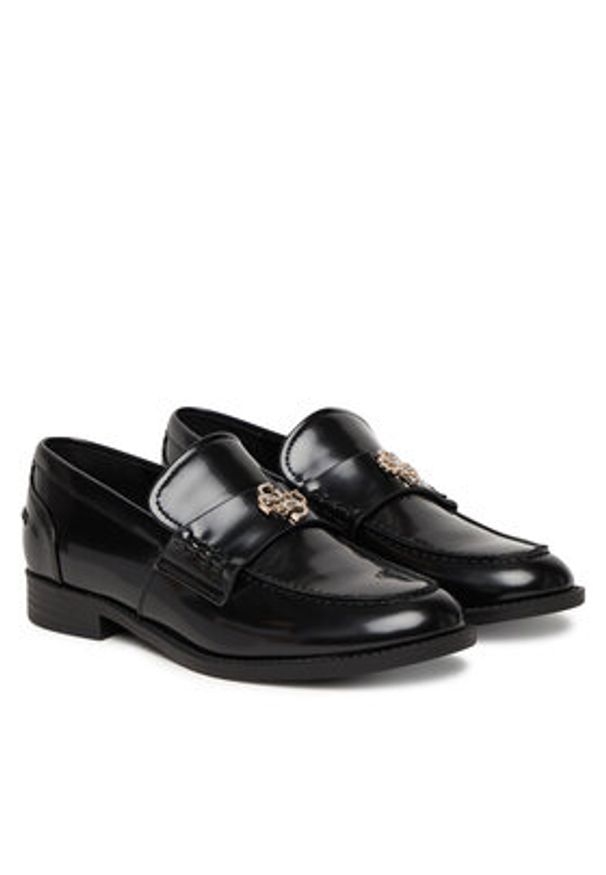 Guess Loafersy FLPBVL ELE14 Czarny. Kolor: czarny. Materiał: skóra