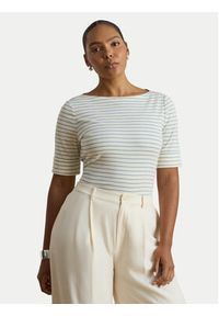 Lauren Ralph Lauren - LAUREN RALPH LAUREN Bluzka Judy 200P13919001 Beżowy Regular Fit. Kolor: beżowy. Materiał: bawełna #5