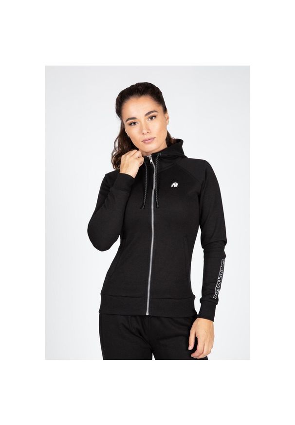 GORILLA WEAR - Bluza fitness męska Gorilla Wear Marion Zipped Hoodie rozpinana. Kolor: czarny. Sport: fitness