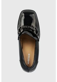 Wojas czółenka skórzane kolor czarny na słupku 4621631. Kolor: czarny. Materiał: skóra. Obcas: na słupku. Wysokość obcasa: średni #4