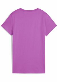 Puma - Damska koszulka ESS ELEVATED PUMA Wild Berry Purple. Kolor: fioletowy. Wzór: aplikacja, haft