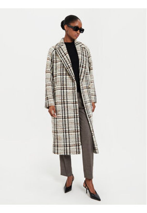 BOSS - Boss Płaszcz zimowy Calorena 50518890 Beżowy Oversize. Kolor: beżowy. Materiał: syntetyk. Sezon: zima