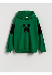 Reserved - Bluza Minecraft - zielony. Kolor: zielony. Materiał: bawełna, dzianina