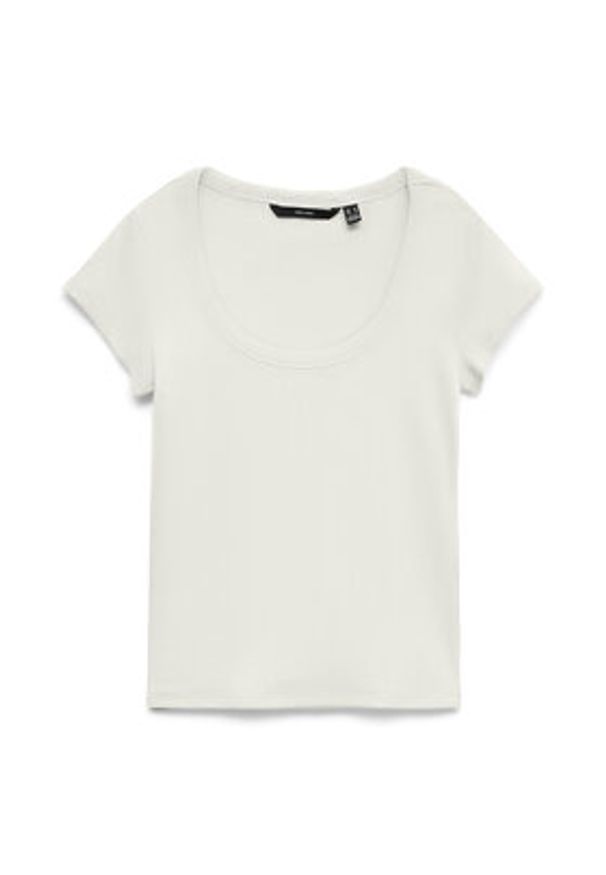 Vero Moda T-Shirt Chloe 10344953 Biały Slim Fit. Kolor: biały. Materiał: bawełna