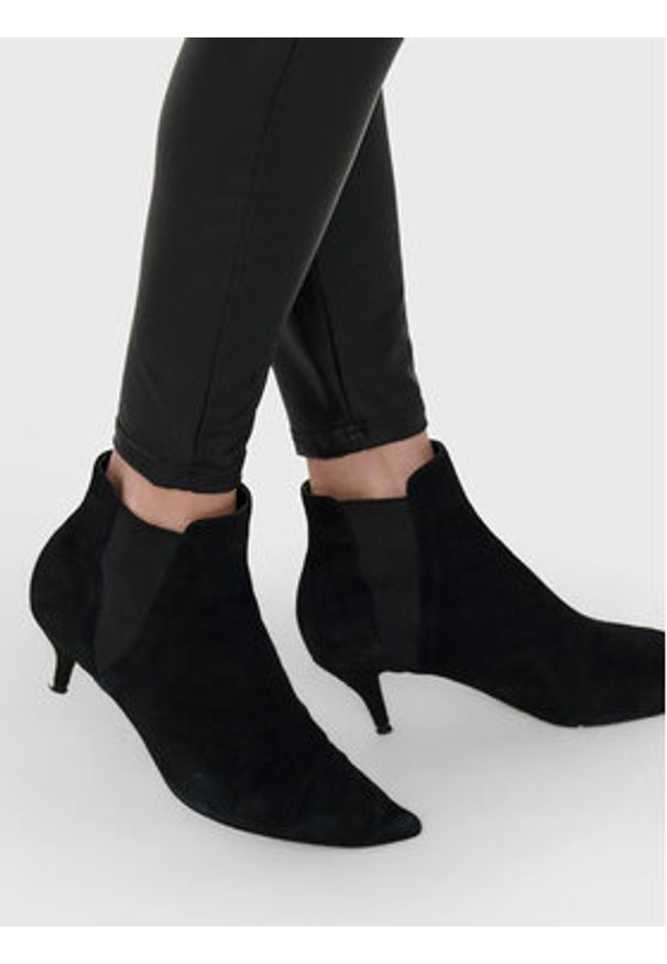 only - ONLY Legginsy Cool Coated 15187844 Czarny Extra Slim Fit. Kolor: czarny. Materiał: syntetyk