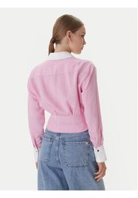 Morgan Koszula 261-CLICK.F Różowy Slim Fit. Kolor: różowy. Materiał: wiskoza #4