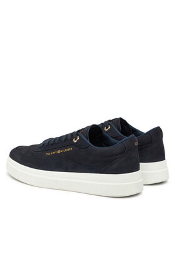 TOMMY HILFIGER - Tommy Hilfiger Sneakersy Modern Court Sneaker Nubuck FW0FW08462 Granatowy. Kolor: niebieski. Materiał: skóra