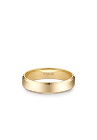 W.KRUK - Obrączka ślubna złota Bormio męska. Materiał: złote. Kolor: złoty. Wzór: aplikacja