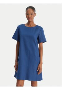 Weekend Max Mara Sukienka codzienna Daloa 2615221112 Niebieski Relaxed Fit. Okazja: na co dzień. Kolor: niebieski. Materiał: bawełna. Typ sukienki: proste. Styl: casual #1