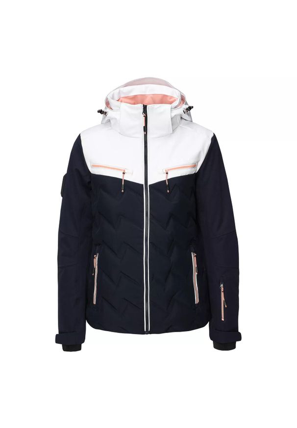 Damska kurtka narciarska Iguana Ambla. Kolor: czarny, biały, wielokolorowy. Sezon: zima. Sport: narciarstwo