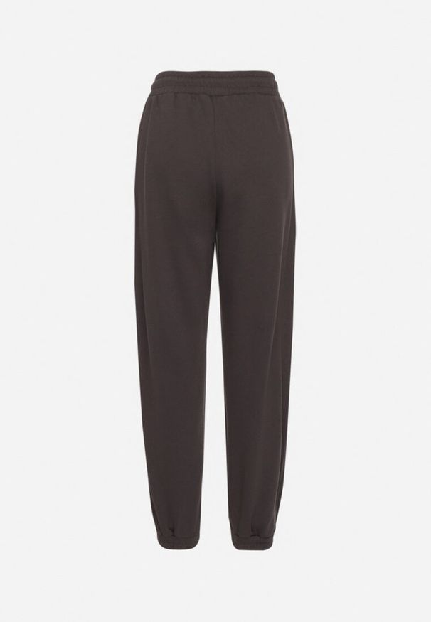 Born2be - Ciemnoszare Bawełniane Spodnie Dresowe o Kroju Jogger Falorwena. Okazja: na co dzień. Kolor: szary. Materiał: bawełna, dresówka. Styl: klasyczny, casual