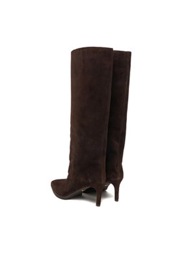 Gino Rossi - GINO ROSSI Kozaki EO-SLT2301-1601-2 Brązowy. Kolor: brązowy. Materiał: skóra, zamsz