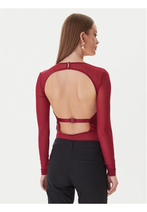 BARDOT - Bardot Body Farrah Lace 51150TB3 Bordowy. Kolor: czerwony. Materiał: wiskoza