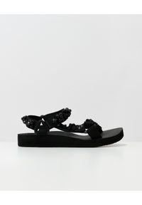 ARIZONA LOVE - Czarne sandały Trekky Pearl. Zapięcie: rzepy. Kolor: czarny. Materiał: materiał. Wzór: aplikacja, paski #3