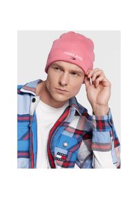 Czapka Tommy Jeans. Kolor: różowy