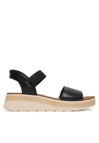 skechers - Skechers Sandały Bobs Sun Ray 114415/BLK Czarny. Kolor: czarny. Materiał: skóra #1