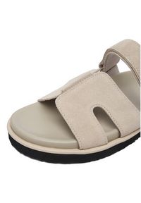 Gino Rossi - GINO ROSSI Klapki C-CLB-P1927A Kremowy. Kolor: kremowy. Materiał: skóra, zamsz #8