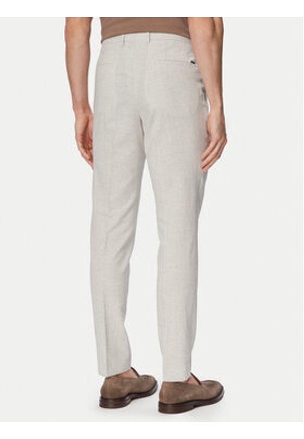 BOSS Spodnie materiałowe H-Genius-253 50561874 Szary Slim Fit. Kolor: szary. Materiał: wiskoza