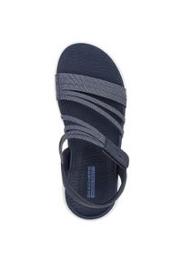 skechers - Sandały Skechers Go Walk Flex Sandal, Kobiety. Okazja: na plażę. Kolor: niebieski. Materiał: syntetyk, tkanina. Styl: sportowy