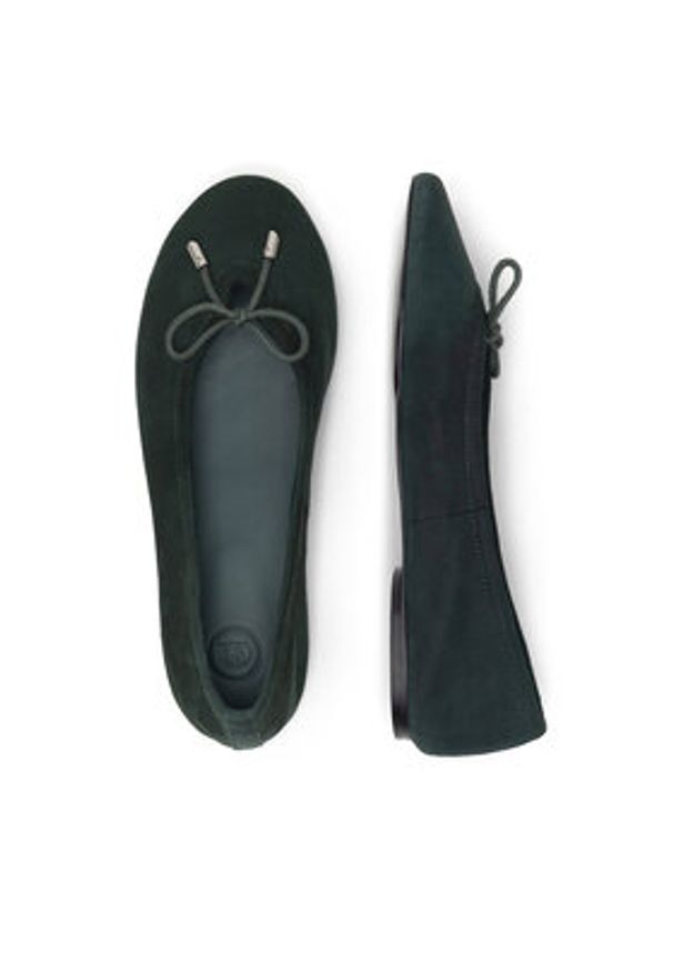 Gino Rossi Baleriny LAYLA-118070 Zielony. Kolor: zielony. Materiał: skóra, zamsz