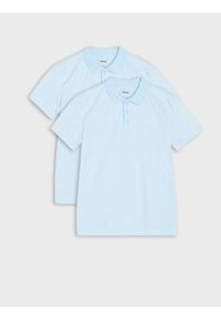 Sinsay - Koszulki polo 2 pack - błękitny. Typ kołnierza: polo. Kolor: niebieski #1