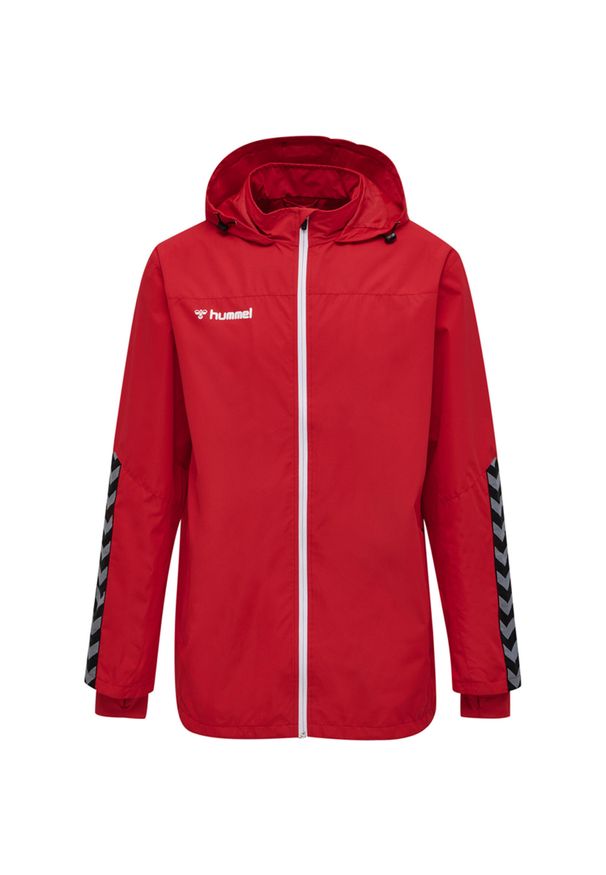 Kurtka do piłki nożnej dla dzieci Hummel Authenctic All-Weather. Kolor: różowy, biały, czerwony, wielokolorowy. Sport: fitness, piłka ręczna