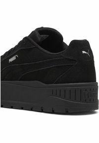 Puma - Damskie sneakersy Karmen II PUMA Black Silver Metallic. Kolor: wielokolorowy, czarny, szary. Materiał: zamsz. Obcas: na platformie